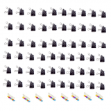 Black & Multi Colour 25mm Metallic Binder Clips Combo