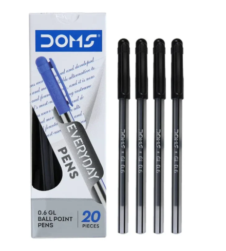 Doms DF Ball Pen Black (Pack of 20)
