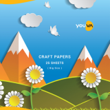 Navneet Youva Craft Paper 22Ã—28 cm 25 Sheets