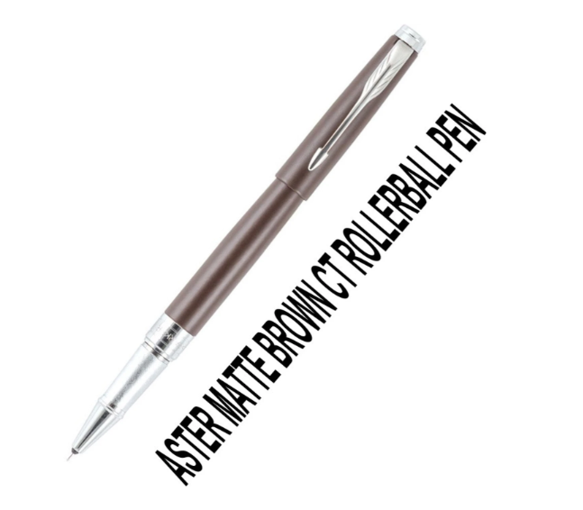 Parker Aster Matte Brown CT Rollerball Pen - Image 2