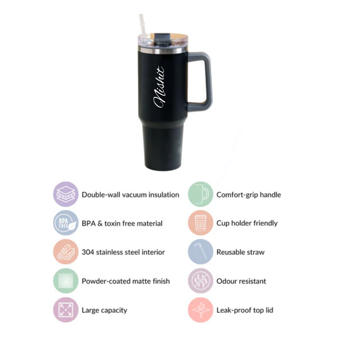 Personalized Sky Blue Vacuum Insulated Tumbler ( 1200 ml ) - Image 2