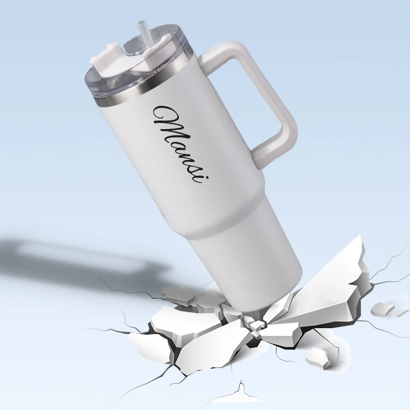 Personalized White Vacuum Insulated Tumbler ( 1200 ml ) - Image 3