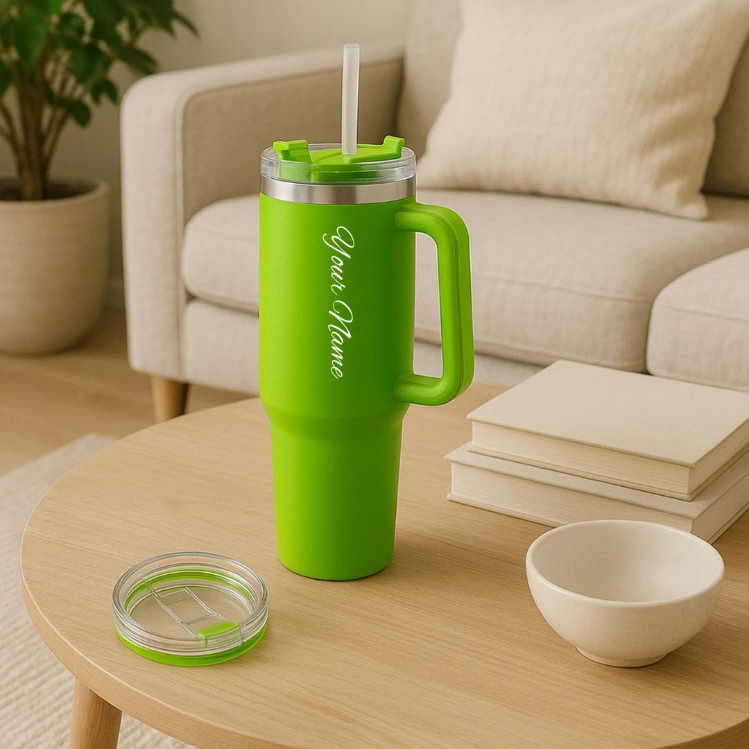 Personalized Grass Green Vacuum Insulated Tumbler ( 1200 ml )