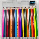 Camlin  Premium  Triangular  Colour  Pencils  Assorted  pack  of  12  shades  with  Sharpener,  Full  size