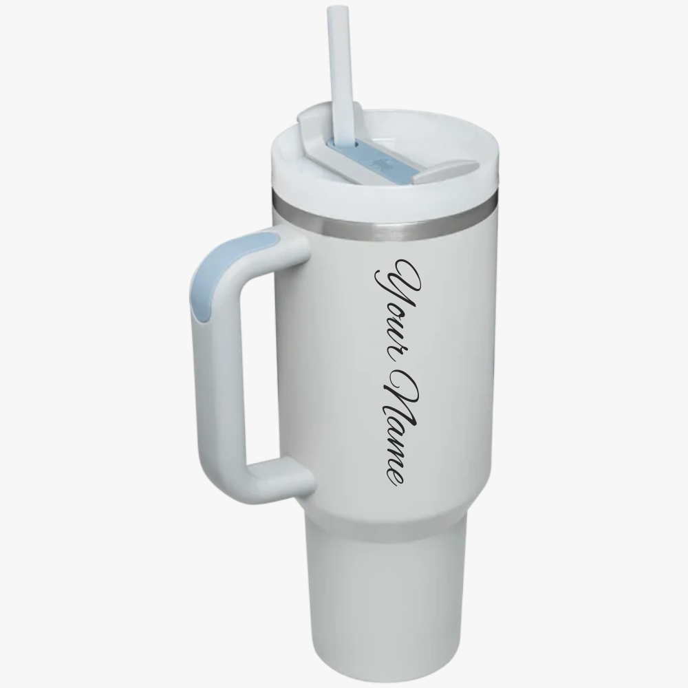 Personalized Stanley Quencher H2.0 Flowstate Tumbler - Light Grey - Image 3