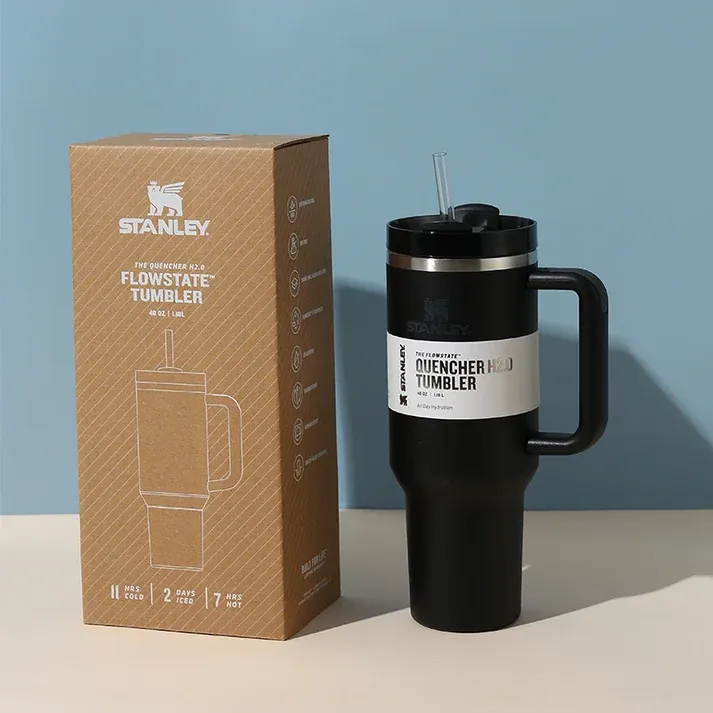Personalized Stanley Quencher H2.0 Flowstate Tumbler - Black Colour - Image 4